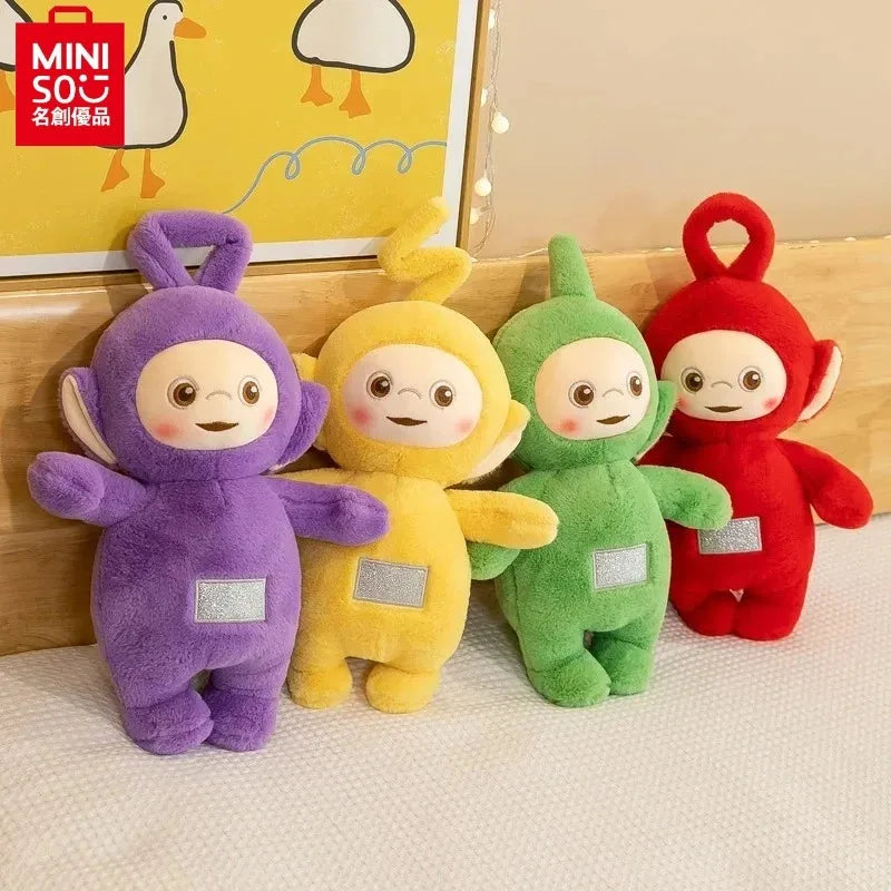 MINISO Teletubbies cartoon doll plush toy soothing doll receiver cute doll decoration boy and girl birthday Halloween gift..