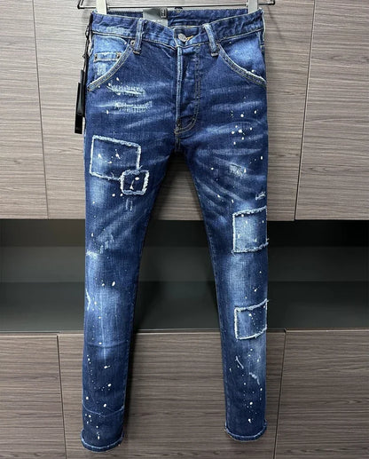 new design style D2 Men Jeans Coolguy Long Pants Straight Multiple button Hole SLIM black top quality D2 jeans pant 881.