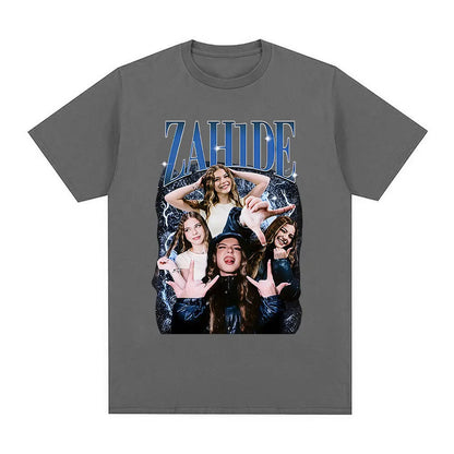 Zahide Merch Graphic Print T-shirt Men Women Fashion Hip Hop T Shirts Cotton Casual Oversized Short Sleeve T-shirts Streetwear.