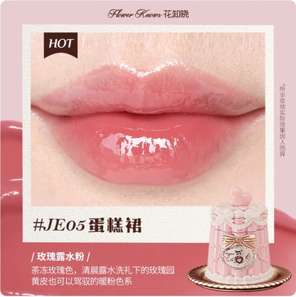 Flower Knows The Sweetie Bear Collection Coating Lip Jelly Lip Cream 5ml Lip Makeup Professional Cosmetics