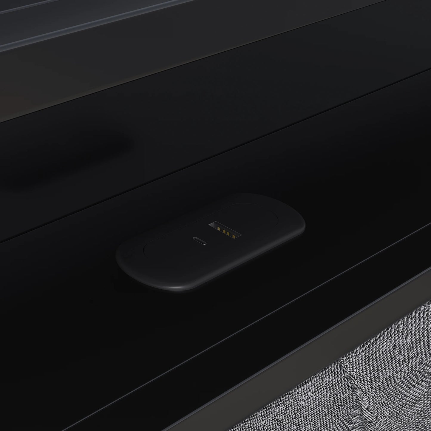 Rosahqnda Doppelbett 160 x 200 cm, mit Steckdose und LED, Kopfteil mit Stauraum und hydraulischem Stauraum, Schlafzimmer für Teenager, Leinen/PU