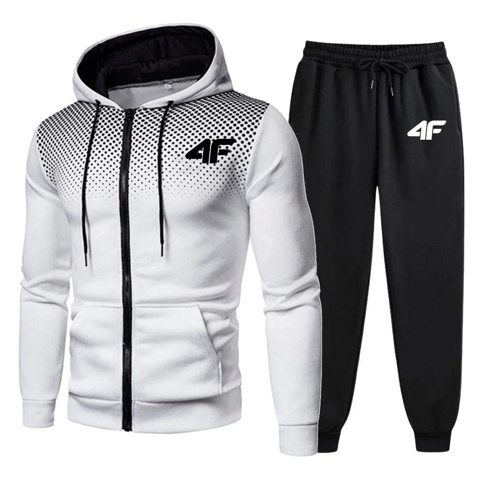Men's Tracksuit Hooded Casual Hot Sale Single Piece Zipper Sweatshirt And Daily Single Sweatpants Comfort Outdoor Jogging Sports.