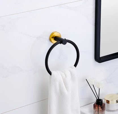 Badezimmer-Hardware-Set aus gebürstetem Gold, Handtuchhalter aus Edelstahl 304, Handtuchring, Toilettenpapierhalter, Kleiderhaken, Badezimmer-Zubehör