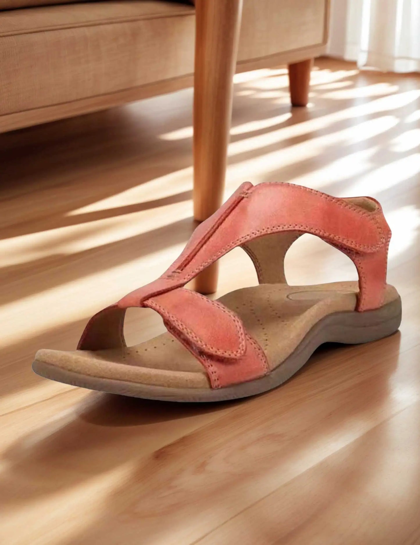 Women Arch Support Sandals Open Toe Sandals Hook and Loop Fastener Flat Sport Sandals Casual Walking Sandals for Party Vacation.