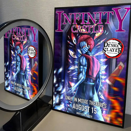 Japanese Anime Akaza D-Demon Slayer Poster High Quality Dorm Living Room Aesthetic Wall Decoration Painting Stickers Gift.