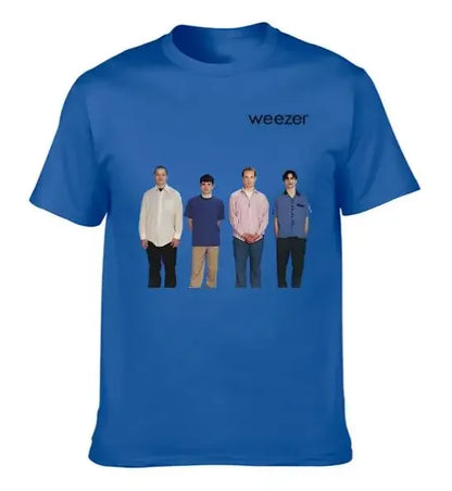 Summer Classic Weezer 1994 Album Band Shirt Classic Royal Blue unisex, casual fashion crew-neck T-shirt 100% cotton.