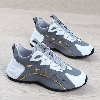 Luxury Men's Sneakers High Quality Leather Casual Shoes for Men Fashion All-match Sport Shoes Platform Comfor Men Running Shoes.