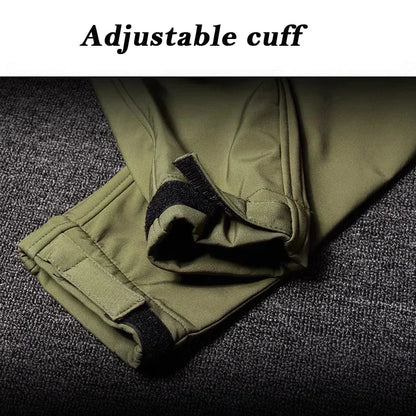 Waterproof Shark Skin Tactical Sets Mens Thicken Fleece New Soft Shell Combat Jackets+windproof Warm Cargo Pant 2 Piece Set