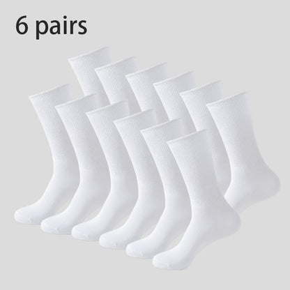 6Pairs Comfortable and Supportive Diabetic Socks for Men Moisture wicking Fabric Non-binding Top business socks.