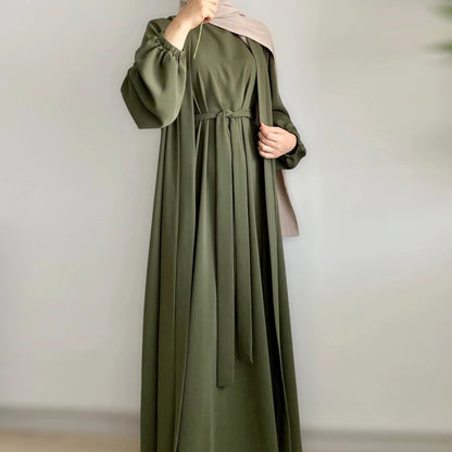 2024 New Muslim Sets for Women Ramadan Prayer Dress Modest Dresses Eid Dubai Abaya Female Islam Clothing Elegant Party Clothes.