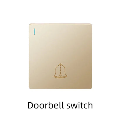 UK Standard 13A Gold USB Stecker Wandsteckdose Lichtschalter, 220V Universal 6-Loch-Doppelsteckdose mit 2,1A USB-Ladeanschluss