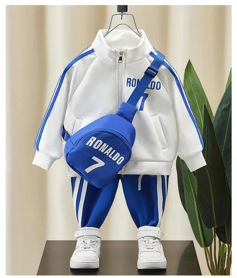 Children Clothing Set Boy Clothes Spring Suit Baby Sets Cute Cotton Coat Pants Kids Soft Tracksuit With Bag 2-10Y 2024 New.