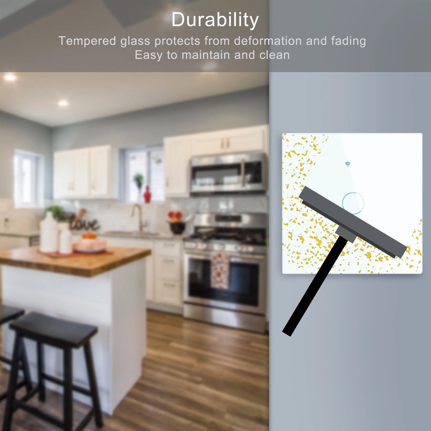 AXUS EU WiFi Smart Licht Schalter Touch Schalter RF433 Kein Neutralleiter Smart Home Leben Tuya App Steuerung Unterstützung Alexa Google Hause.