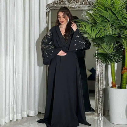 Diamanten Abayas für Frauen Muslimischen Abend Party Kleid Islam Kleidung Arabische Robe Saudi Kleid Marocain Kaftan Dubai Jalabiya Djellaba