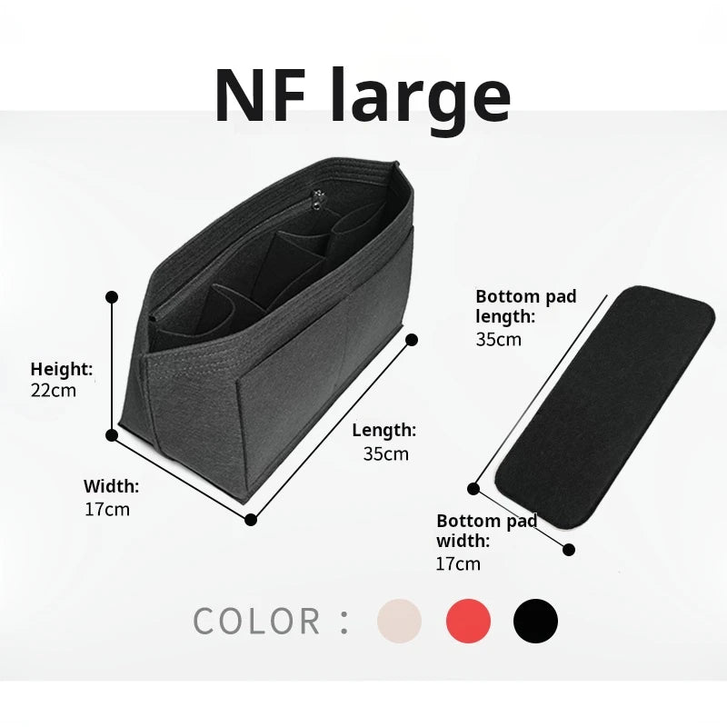 Purse Organizer Insert for Handbags, Felt Bag Organizer for Tote & Purse, Tote Bag Organizer Insert, for lv neverfull