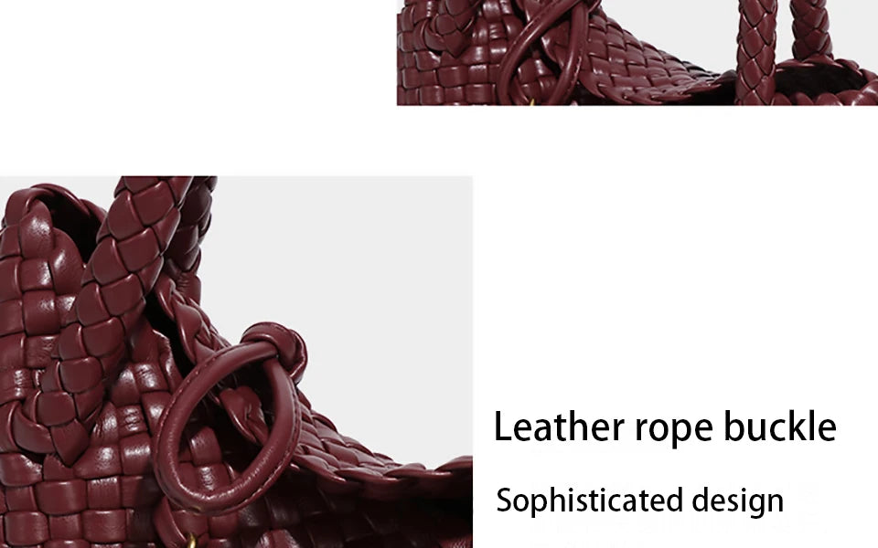 Woven Shoulder Bag for Women Crossbody Tote Bag for Women Small Handbag Vegan Leather Purse Tote Handbag Hobo Bag.