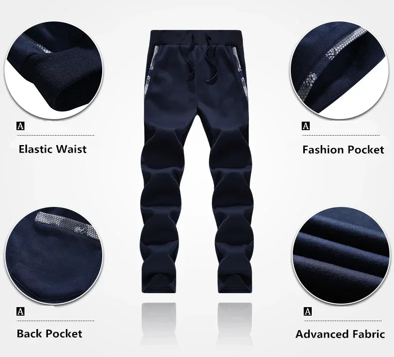 New Winter Fleece Thicken Men's Two-piece Zipper Sports Set Hooded Thermal Suit Casual Oversized Tracksuit 4XL 5XL Funny Suit.