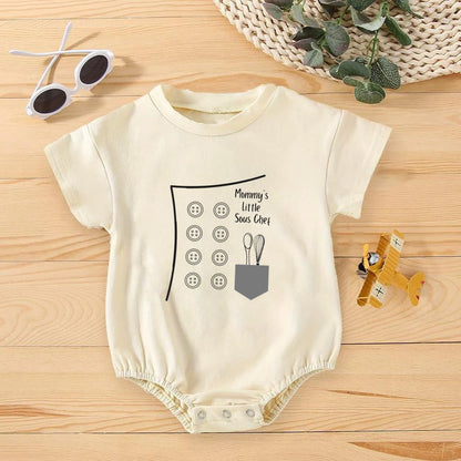 Sous Chef Baby Bodysuit lustige Blase Stram pler Baby Shirt Baby party Geschenk Papas Sous Chef Kleinkind Outfits.