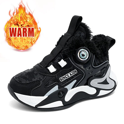 Children's Sneakers Boys Causal Kid Running Walking Shoes Fashion Warm Plush Girls Tennis Shoes Soft Walking Shoes.