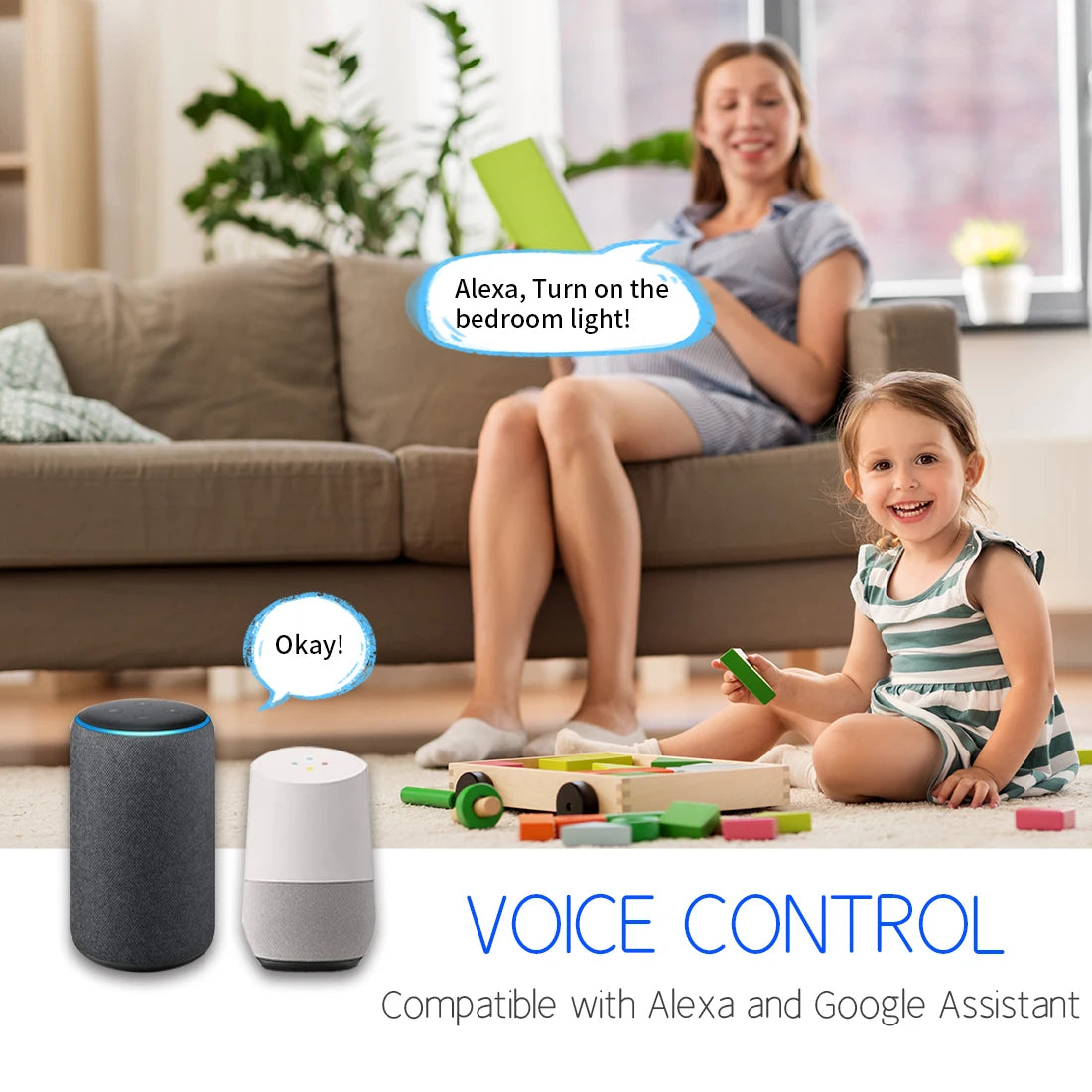 Tuya WiFi US Smart Lichtschalter Wand-Touch-Schalter Neutralleiter/Kein Neutralleiter erforderlich 120-Typ Funktioniert mit Alexa, Google Home.