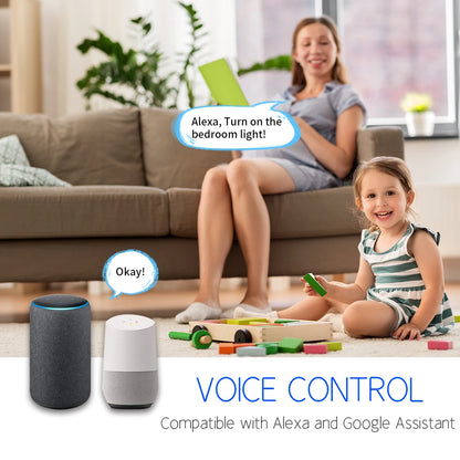 Tuya WiFi US Smart Lichtschalter Wand-Touch-Schalter Neutralleiter/Kein Neutralleiter erforderlich 120-Typ Funktioniert mit Alexa, Google Home.