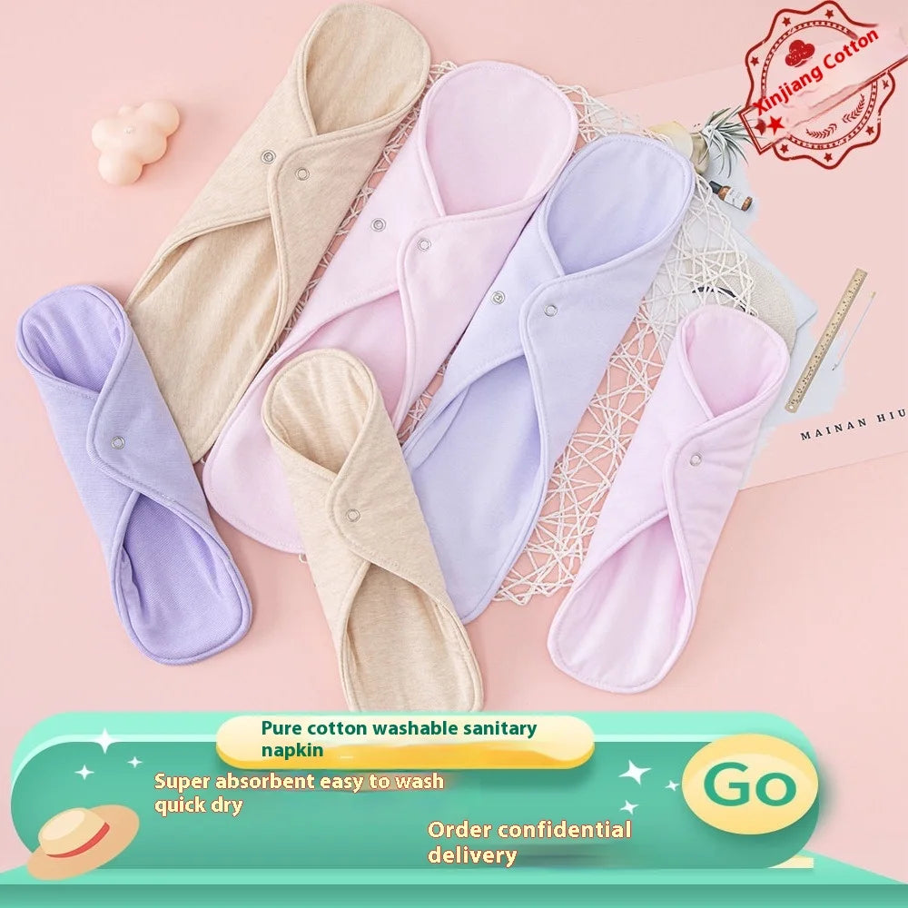 Waterproof Urine Barrier Washable Panties Liners Pad Menstrual Sanitary Napkin Reuse Snap Button Leak-proof Cotton Underwear.