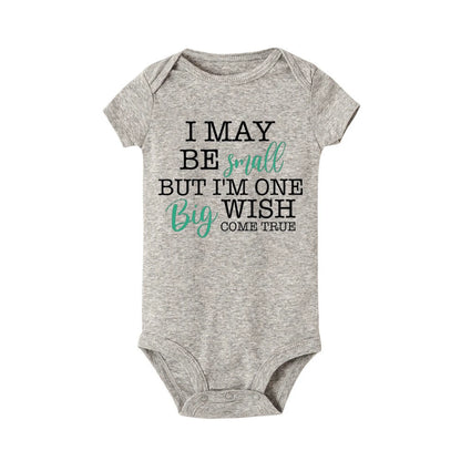 I May Be Amall But I'm One Big Wish Come Ture Baby Strampler Neugeborenen Body Kurzarm Overall IVF Success NICU Babykleidung