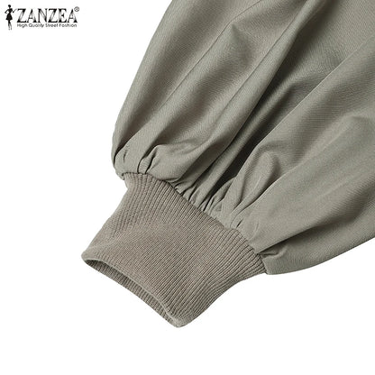 Autumn Elegant Long Lantern Sleeve Muslim Abaya Robe ZANZEA Women Maxi Dresses Ramadan Sundress Islamic Turkey Vestidos Kaftan.