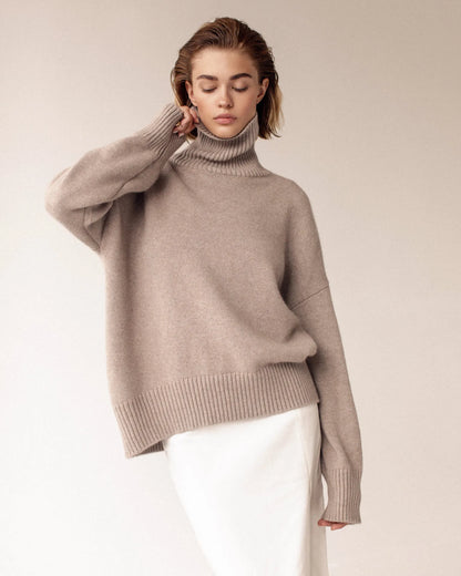 Herbst Und Winter Verdickte Rollkragenpullover frauen Lose Faul Gestrickte Pullover Silhouette Casual Pullover
