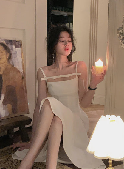 Sommer y2k Spaghetti träger Abend party Kleider solide elegante ärmellose sexy A-Linie kurzes Kleid ein Stück Vestido Mujer