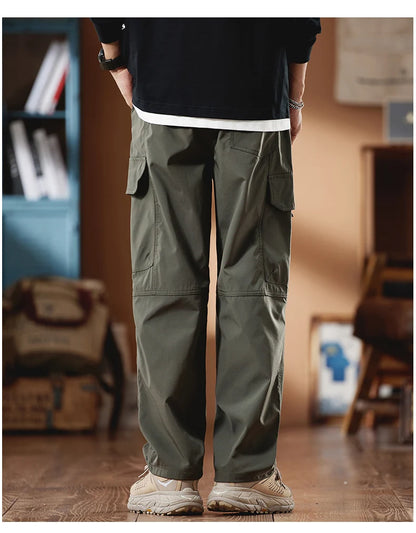 New in Tall Men Cargo Pants Elastic Waist Extra Long Length 115cm Male Waterproof Trousers Lengthened Slim Thin Leg 190cm 200 Cm