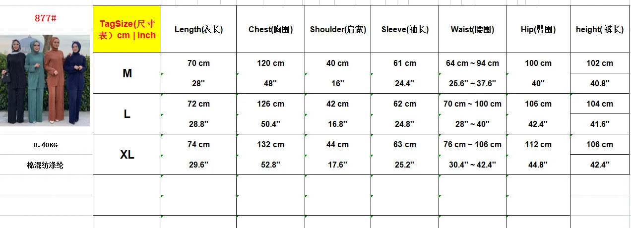 Women Casual Vintage Muslim Sets Ramadan Abaya Hijab Turkey Dubai Kaftan Prayer Dress Wide Leg Pants 2 PCS Sets Islamic Clothing.