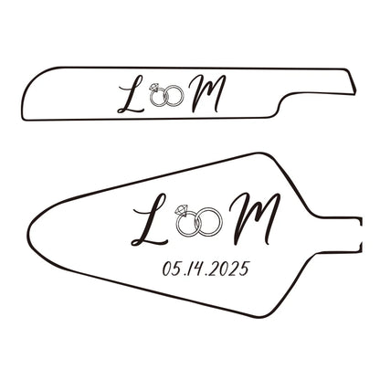 Personalised Wedding Cake Knife Shovel Custom Bride Gift Gold/Silver Cutting Server Set Engraved Birthday Party Cake Dinner Deco.
