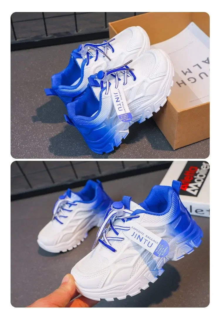 Kids Fashion Shoes For Boys Girls Toddler Boy Girl Soft Sports Shoes Children Running Sneakers Air Mesh Breathable 26-37.