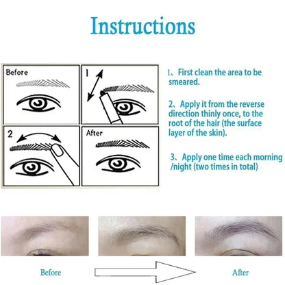 Eyebrow Growth Serum Eyelash Hair Growth Anti Hairs Loss Product Prevent Baldness Fuller Thicker Lengthening Eyebrow Makeup.