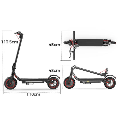iScooter W7 Foldable Adult Electric Scooter, E-Scooter, 35KM/H Electric Kick Scooter, 650W Skateboards, 36V 10.5Ah Kickboard.