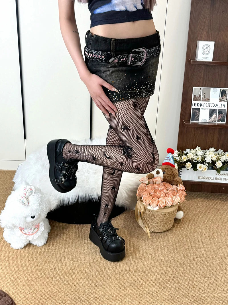 Woman Girls Fashion Gothic Fishnet Stockings Snake Skull Stripeds Socks Mesh Tights Panties Lolita Plus Size Pantyhose Leggings.