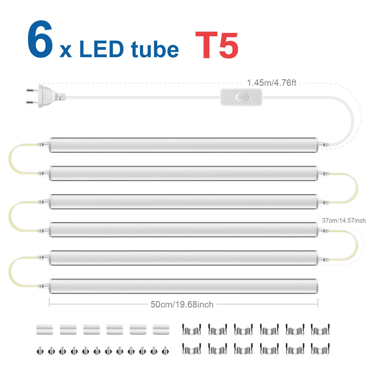 50CM 15W/T5 25W/T8 LED Tube Light 220V Aluminum LED Bulb Bar Wall Lamp For Reading Working Warehouse Home Kitchen Night Lighting