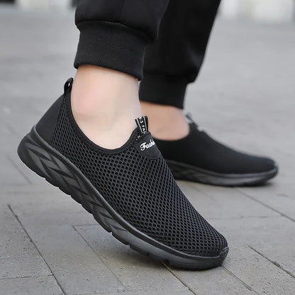 YRZL Sneakers Men Summer Casual Shoes Men Mesh Breathable Outdoor Non Slip Sports Shoes Slip on Loafers for Men Pius Size 39-46.