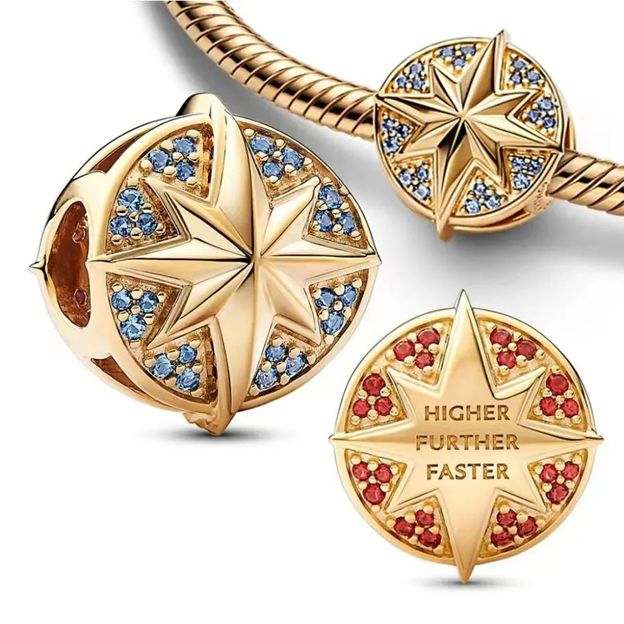 100% 925 sterling silver Disney 100th anniversary charm beads suitable for original DlY bracelet, women's fashion gift