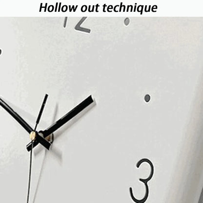 Wohnzimmer Wanduhren Gebogene Ecke Doppelseitige Stille Wanduhren LED Induktion Beleuchtung Uhr Luxus Design Dekor