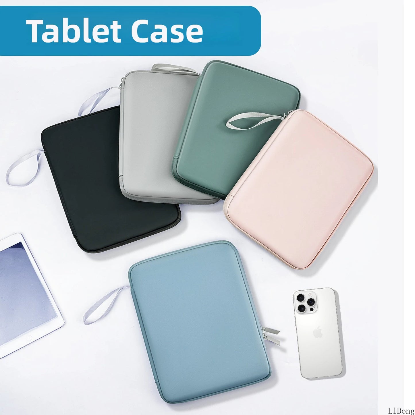 Tablet Cases Bag Sleeve 7.9-12.9 Inch Tablet pouch for IPad air case Pro Samsung Xiaomi Tablet pouch Shockproof  Multi Pockets.