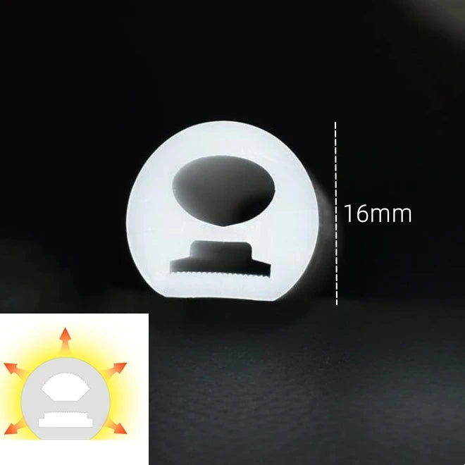 360° Glowing Round LED Neon Tube Rope Lamp Flexible Silicone Diffuser Channel WS2811 WS2812B Soft IP65 Outdoor Tape Strip Lights