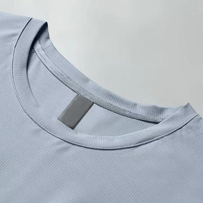 Plus Size Men's Quick-Drying Short-Sleeved Shorts Suit Sportswear Men's Leisure Sports Running Fitness T-Shirt Shorts Set men.