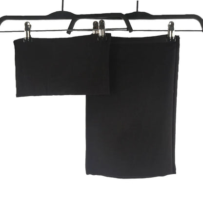 2pcs Set Modal Hijabs with Underscarf Caps Rayon Cotton Shawls for Women Plain Scarf Big Size Headscarf Islamic Turban Headband