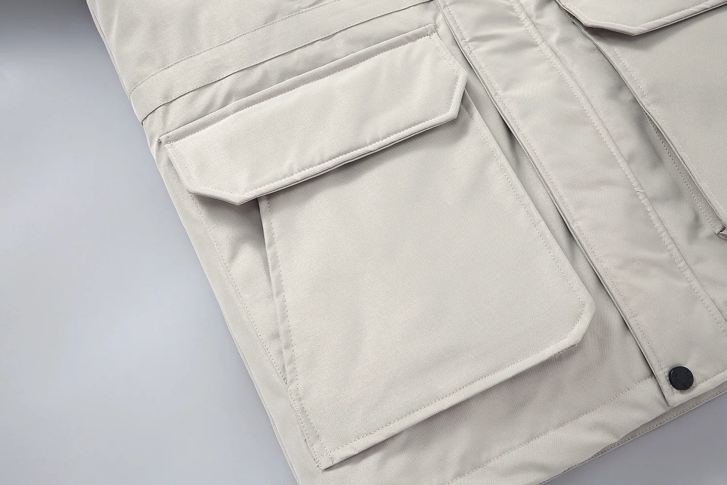 Compass Top Patch Italian Luxury Style  men's Solid color pointy collar single-breasted quilted jacket Nylon Grade 3 waterproof.