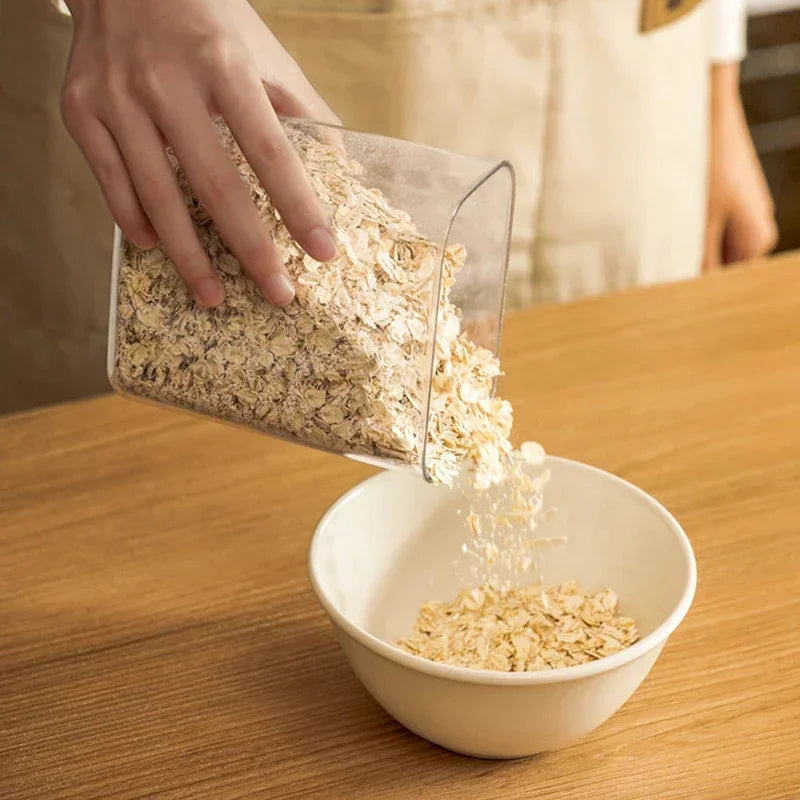 Sealed Plastic Food Storage Box Cereal Candy Dried Jars with Lid Fridge StorageTank Containers Household Items Kitchen Organizer.