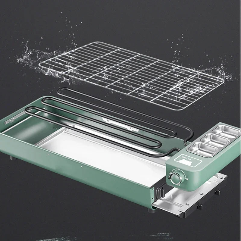 Household 220v Electric Oven Household Self-service Barbecue Oven Barbecue Mutton Kebabs Korean Small Multi- Function Indoor La.