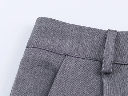 HH Frau Mode Vielseitige Lange Ärmel Zweireiher Tasche Dekoration Blazer + High Street Casual Pendeln Hose 2-teiliges Set