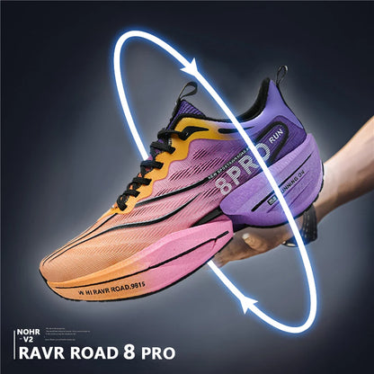 Men's Running Shoes Carbon Plate Racing Marathon Athletic Shoes Cushioned Comfortable Road Sneakers Teenage Training Shoes.